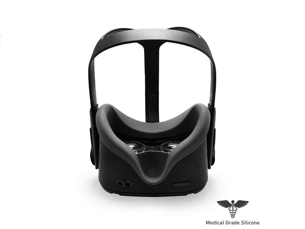 Copertura in Silicone per Oculus Quest 2 Cuscinetto oculare lavabile Blanco Cuscino facciale in Silicone per Oculus Quest 2 VR-Anti-sudore Prevenzione perdite di Luce