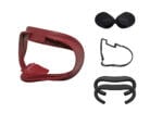Facial Interface & Foam Replacement Set with Facial Interface Spacer for Meta:Oculus Quest 2 (Dark Red & Black)