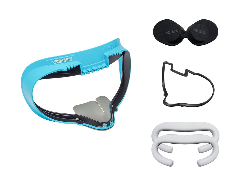 Facial Interface and Foam Replacement with Facial Interface Spacer for Meta/Oculus Quest 2 (Virtual Reality Oasis edition)
